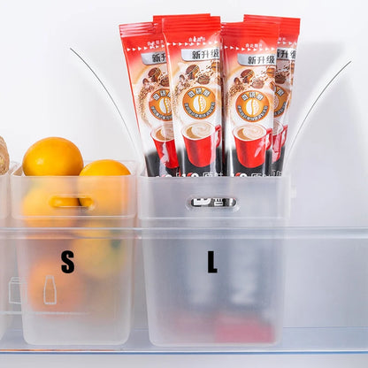 Transparent Refrigerator Organizer Bins (Set of 2)