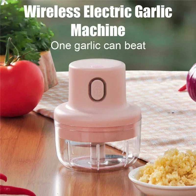 Mini Electric Garlic Chopper 100ml/250ml – USB Rechargeable Food Processor with Stainless Steel Blades, Portable Onion &amp; Vegetable Chopper for Kitchen, Baby Food &amp; Meal Prep