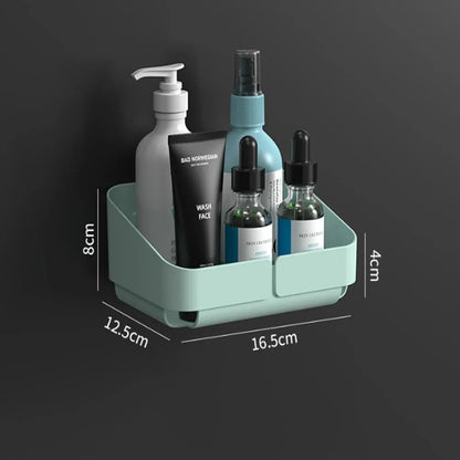 NOVAPRIME™ Wall-Mounted No-Drill Convenience Rack – Bathroom &amp; Kitchen Storage Shelf for Shampoo, Cosmetics, Spices &amp; Accessories