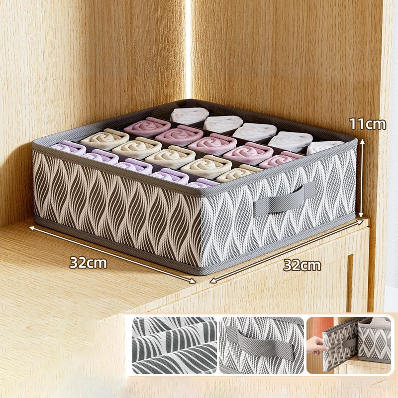 Foldable Underwear &amp; Drawer Organizer Boxes – Closet Storage Set