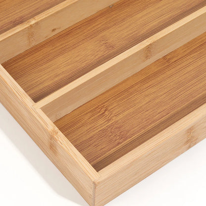 Expandable Bamboo Drawer Organizer – Adjustable Cutlery Tray for a Clutter-Free Kitchen