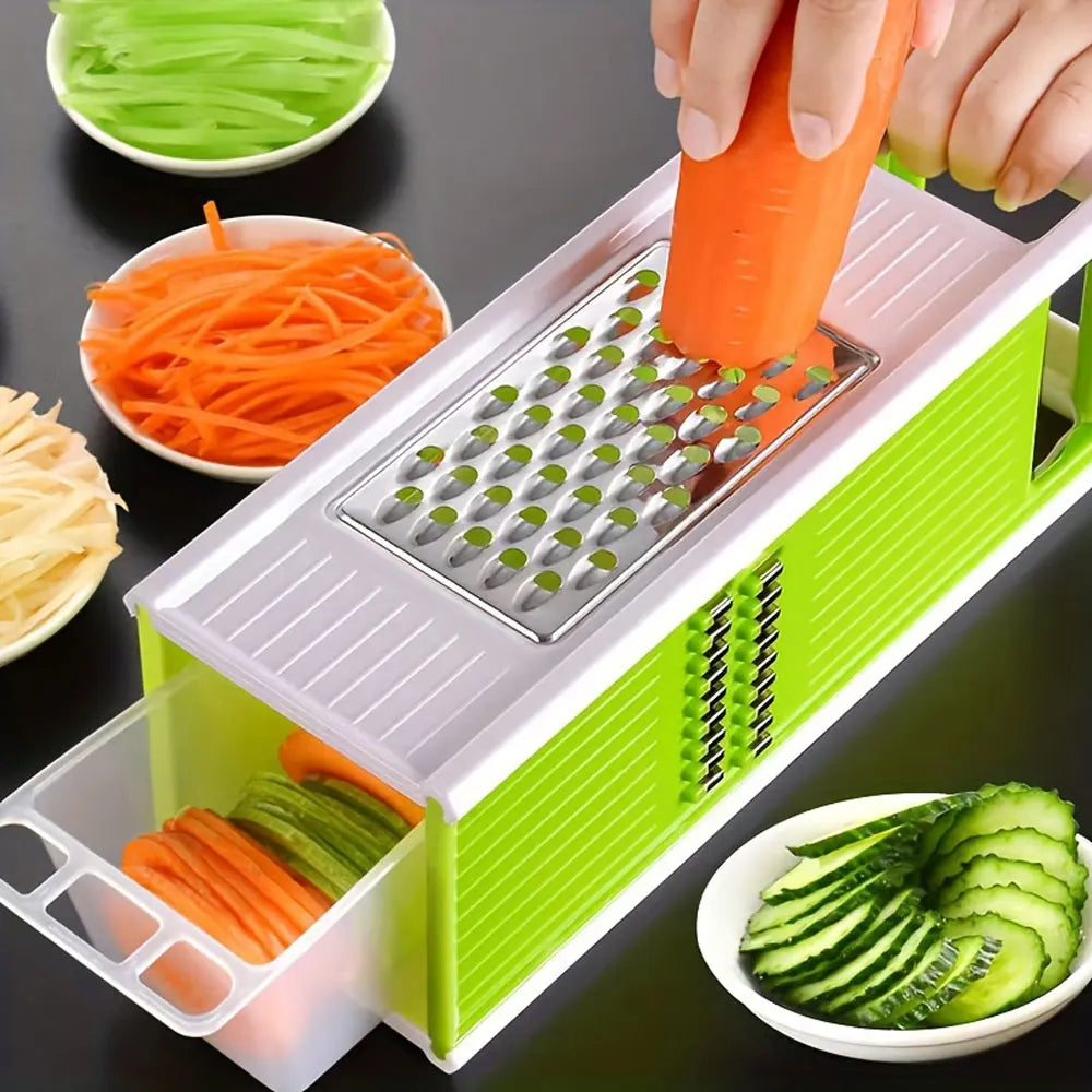 5-in-1 Multifunctional Vegetable Chopper &amp; Slicer – Stainless Steel Blades