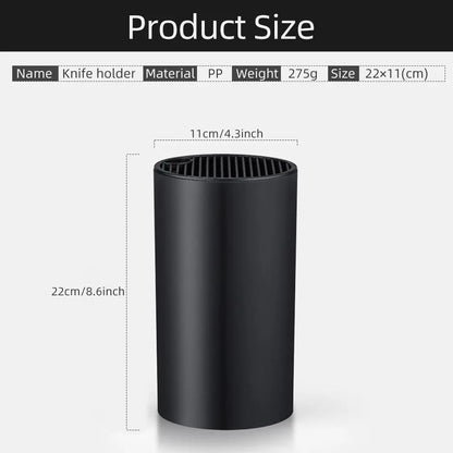 Kitchen Accessories 8.8 inch Kitchen Knife Holder Drainable Chef Knife Stand Plastic Knife Holder Bucket Kitchen Storage Tools