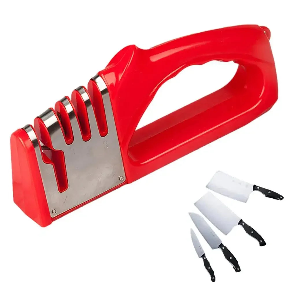 4-Segment Knife Sharpener with Non-Slip Base – Premium Kitchen Knife Honing &amp; Sharpening Tool for Chef, Steak &amp; Utility Knives