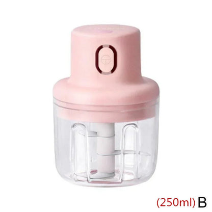 Mini Electric Garlic Chopper 100ml/250ml – USB Rechargeable Food Processor with Stainless Steel Blades, Portable Onion &amp; Vegetable Chopper for Kitchen, Baby Food &amp; Meal Prep