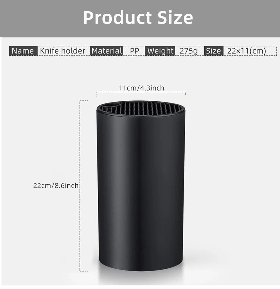 Kitchen Accessories 8.8 inch Kitchen Knife Holder Drainable Chef Knife Stand Plastic Knife Holder Bucket Kitchen Storage Tools