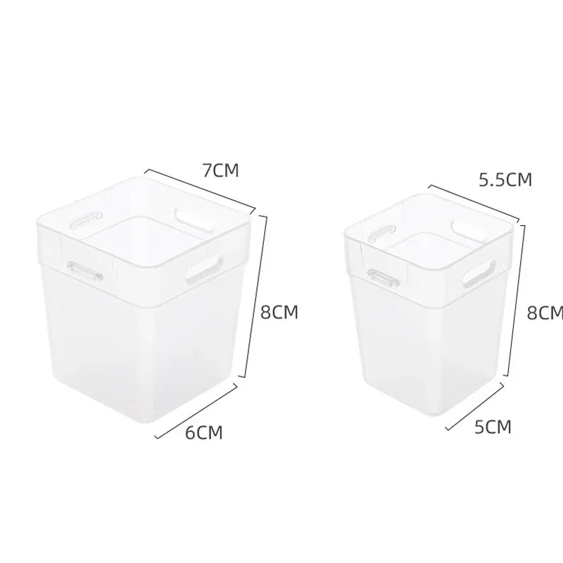 Transparent Refrigerator Organizer Bins (Set of 2)