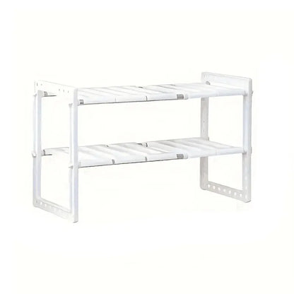 Adjustable Cabinet Organizer Shelf – Stackable Kitchen Storage Rack